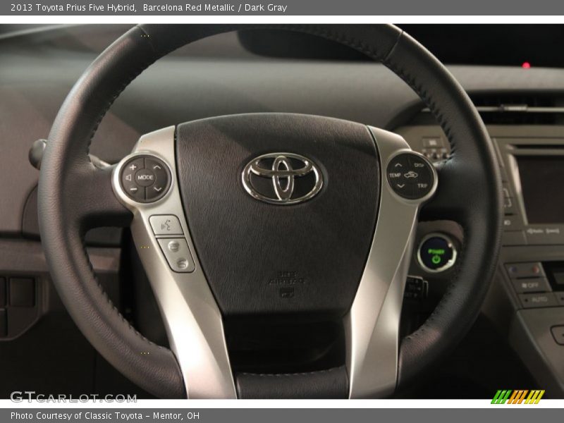 Barcelona Red Metallic / Dark Gray 2013 Toyota Prius Five Hybrid