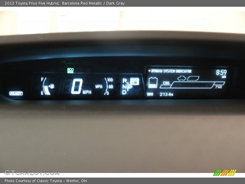 Barcelona Red Metallic / Dark Gray 2013 Toyota Prius Five Hybrid