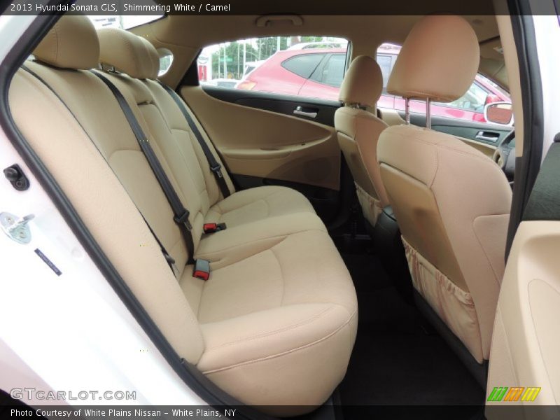 Shimmering White / Camel 2013 Hyundai Sonata GLS