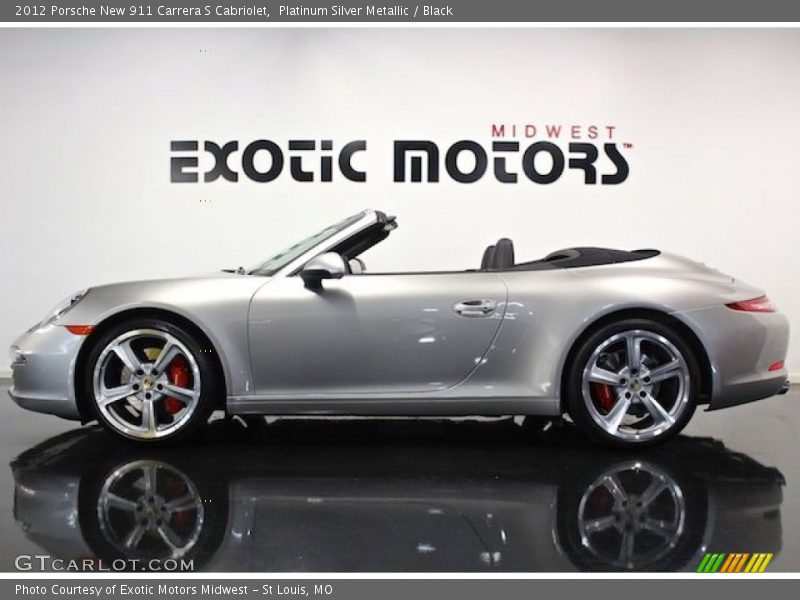 Platinum Silver Metallic / Black 2012 Porsche New 911 Carrera S Cabriolet