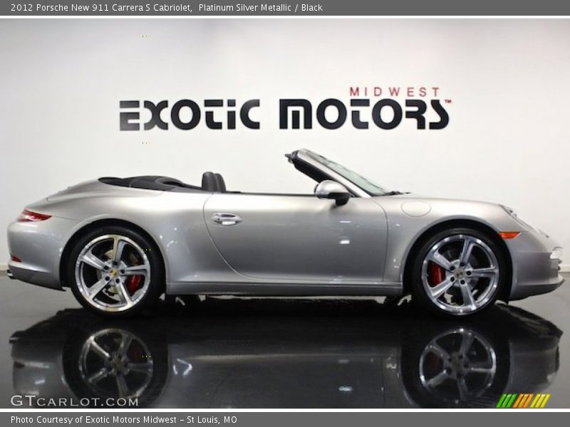 Platinum Silver Metallic / Black 2012 Porsche New 911 Carrera S Cabriolet