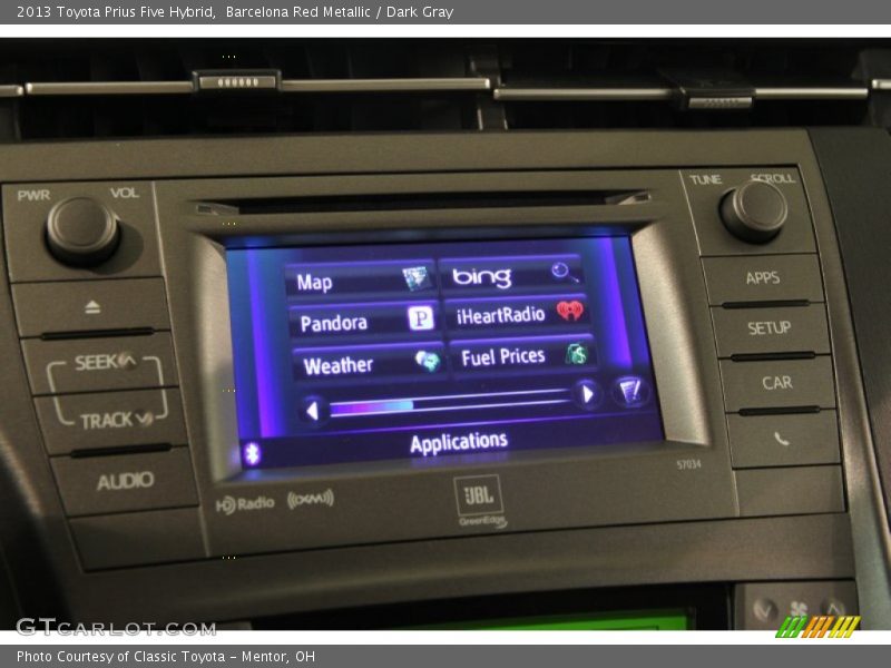 Barcelona Red Metallic / Dark Gray 2013 Toyota Prius Five Hybrid