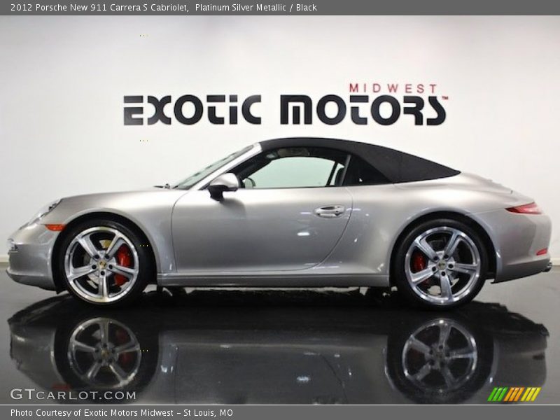 Platinum Silver Metallic / Black 2012 Porsche New 911 Carrera S Cabriolet