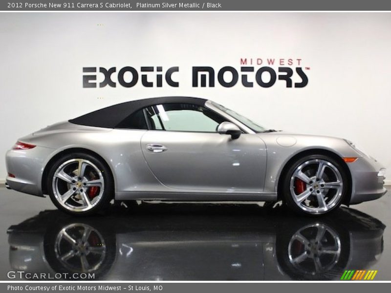 Platinum Silver Metallic / Black 2012 Porsche New 911 Carrera S Cabriolet