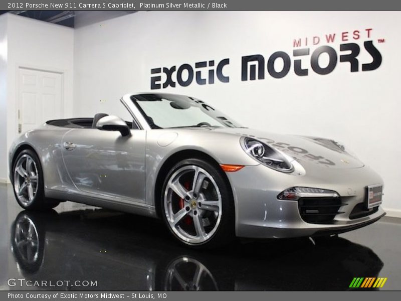 Platinum Silver Metallic / Black 2012 Porsche New 911 Carrera S Cabriolet