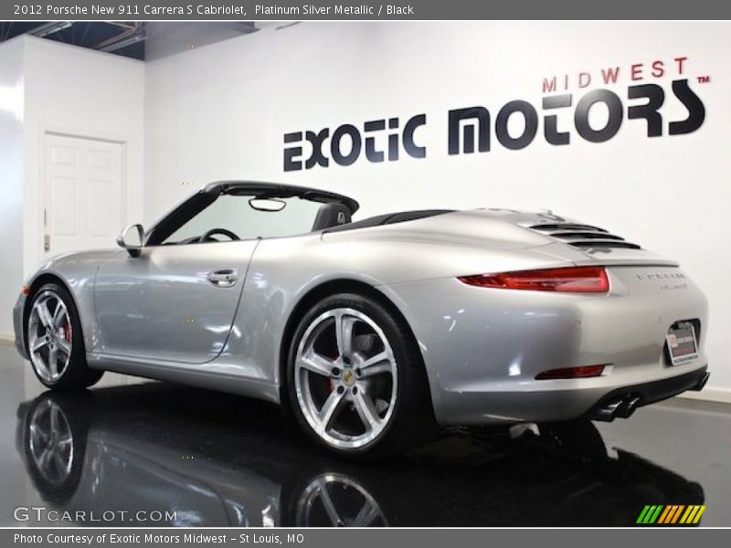 Platinum Silver Metallic / Black 2012 Porsche New 911 Carrera S Cabriolet