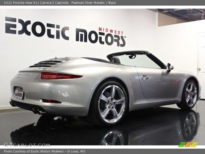 Platinum Silver Metallic / Black 2012 Porsche New 911 Carrera S Cabriolet