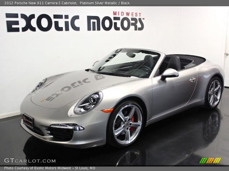 Platinum Silver Metallic / Black 2012 Porsche New 911 Carrera S Cabriolet