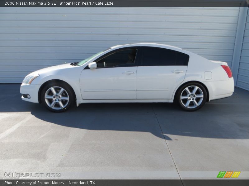 Winter Frost Pearl / Cafe Latte 2006 Nissan Maxima 3.5 SE
