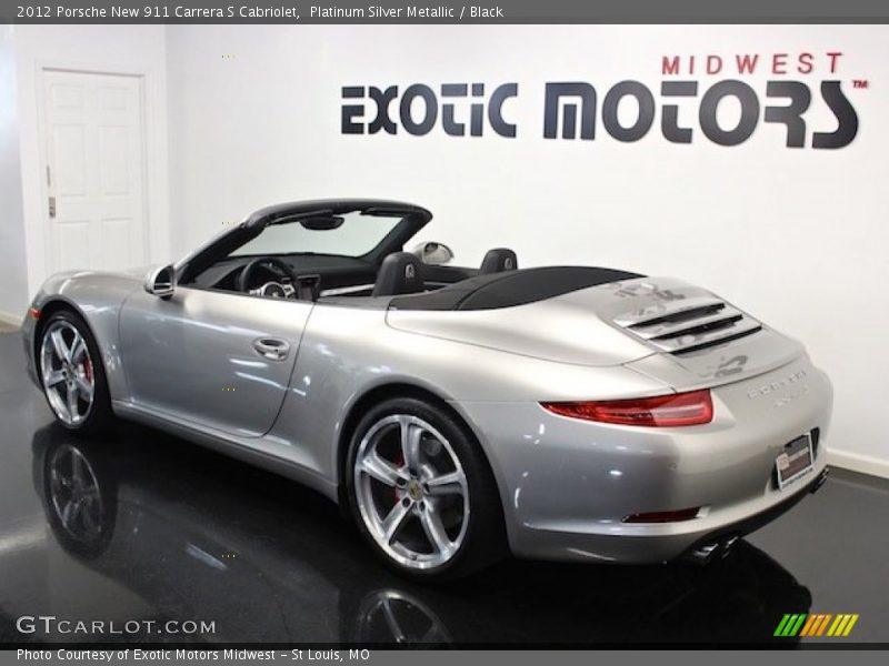 Platinum Silver Metallic / Black 2012 Porsche New 911 Carrera S Cabriolet