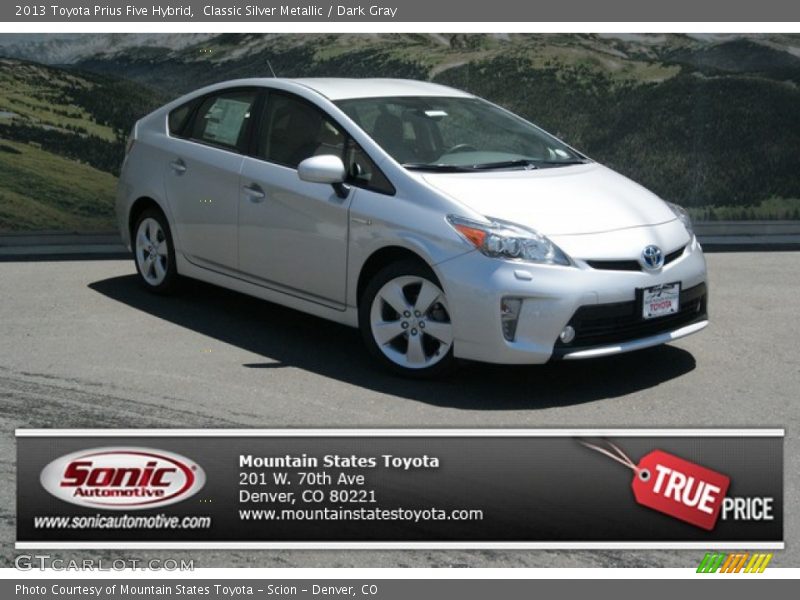 Classic Silver Metallic / Dark Gray 2013 Toyota Prius Five Hybrid