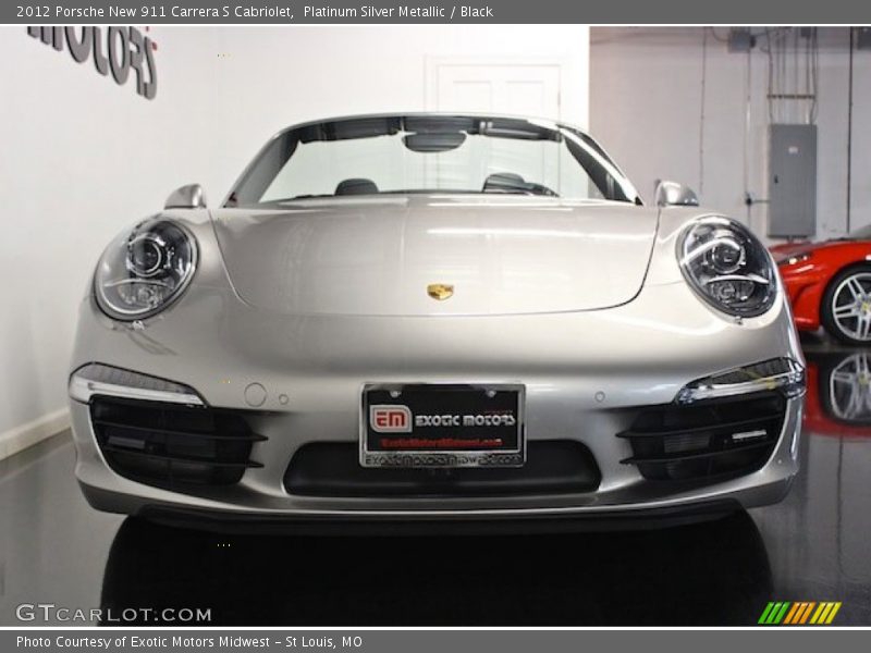 Platinum Silver Metallic / Black 2012 Porsche New 911 Carrera S Cabriolet