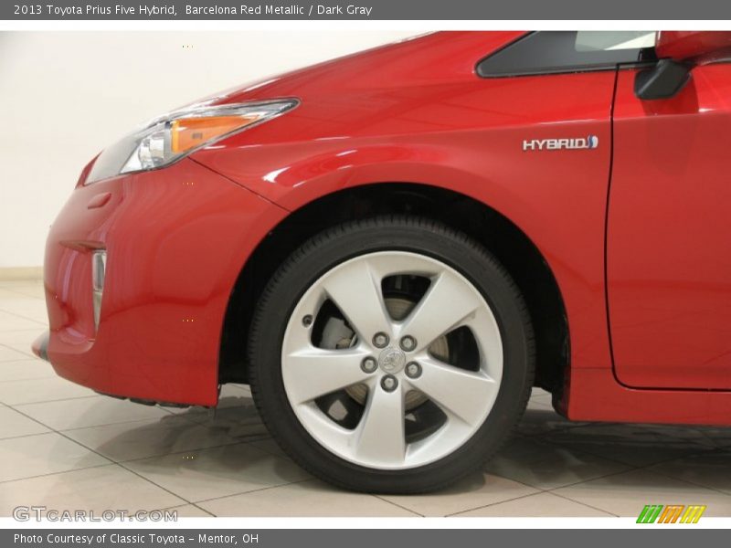 Barcelona Red Metallic / Dark Gray 2013 Toyota Prius Five Hybrid