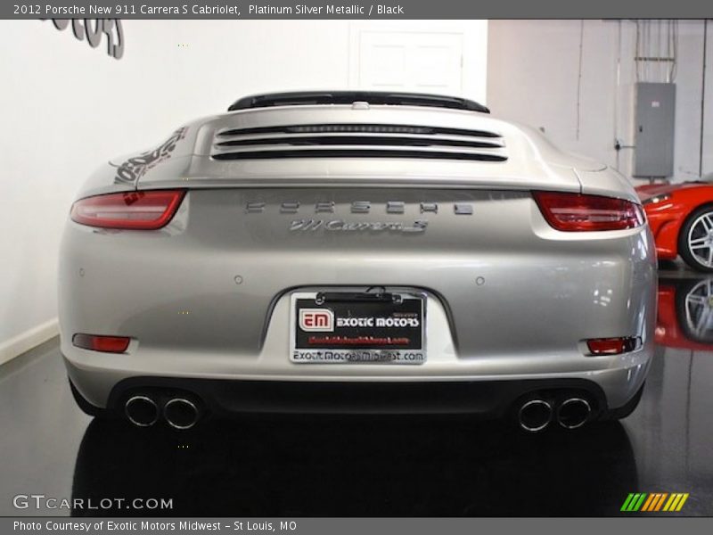 Platinum Silver Metallic / Black 2012 Porsche New 911 Carrera S Cabriolet