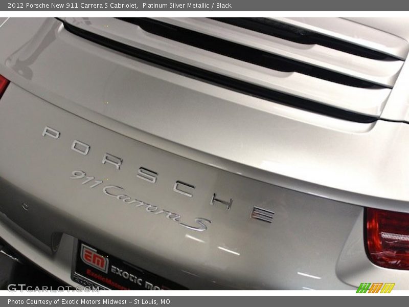 Platinum Silver Metallic / Black 2012 Porsche New 911 Carrera S Cabriolet
