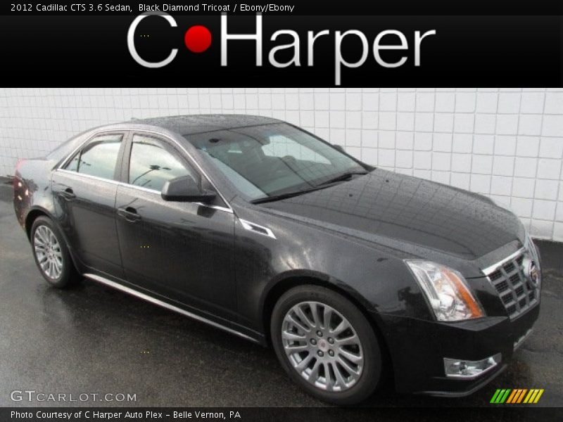 Black Diamond Tricoat / Ebony/Ebony 2012 Cadillac CTS 3.6 Sedan