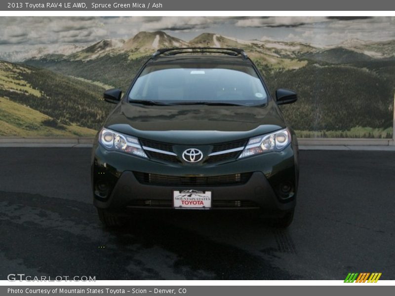 Spruce Green Mica / Ash 2013 Toyota RAV4 LE AWD