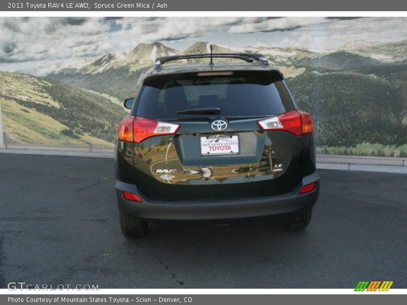Spruce Green Mica / Ash 2013 Toyota RAV4 LE AWD