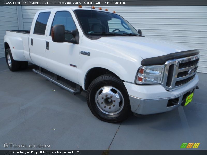 Oxford White / Medium Flint 2005 Ford F350 Super Duty Lariat Crew Cab Dually