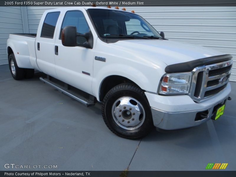 Oxford White / Medium Flint 2005 Ford F350 Super Duty Lariat Crew Cab Dually