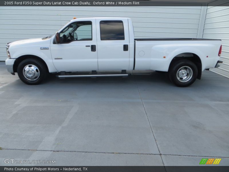 Oxford White / Medium Flint 2005 Ford F350 Super Duty Lariat Crew Cab Dually