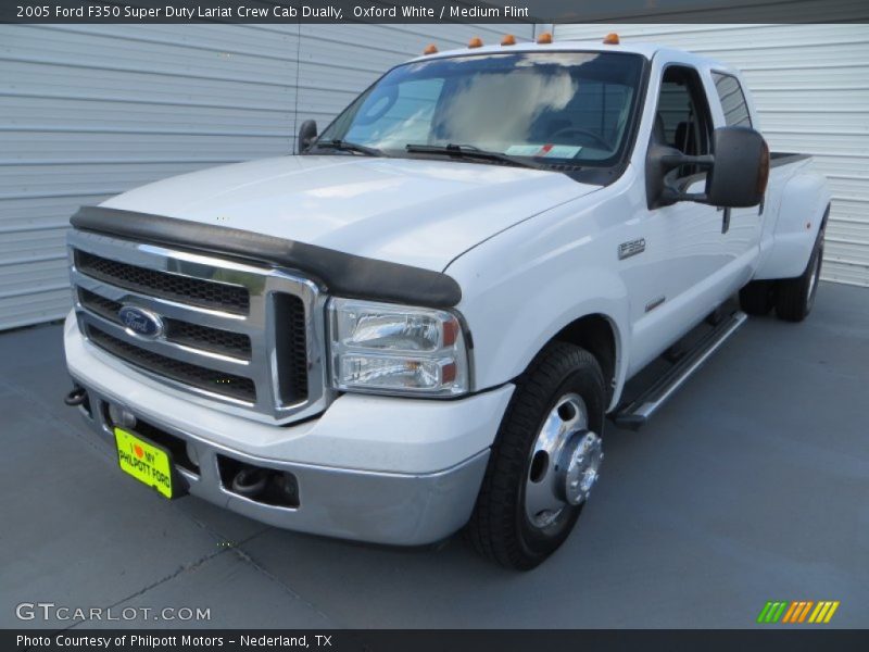 Oxford White / Medium Flint 2005 Ford F350 Super Duty Lariat Crew Cab Dually