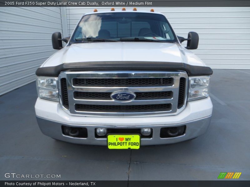 Oxford White / Medium Flint 2005 Ford F350 Super Duty Lariat Crew Cab Dually