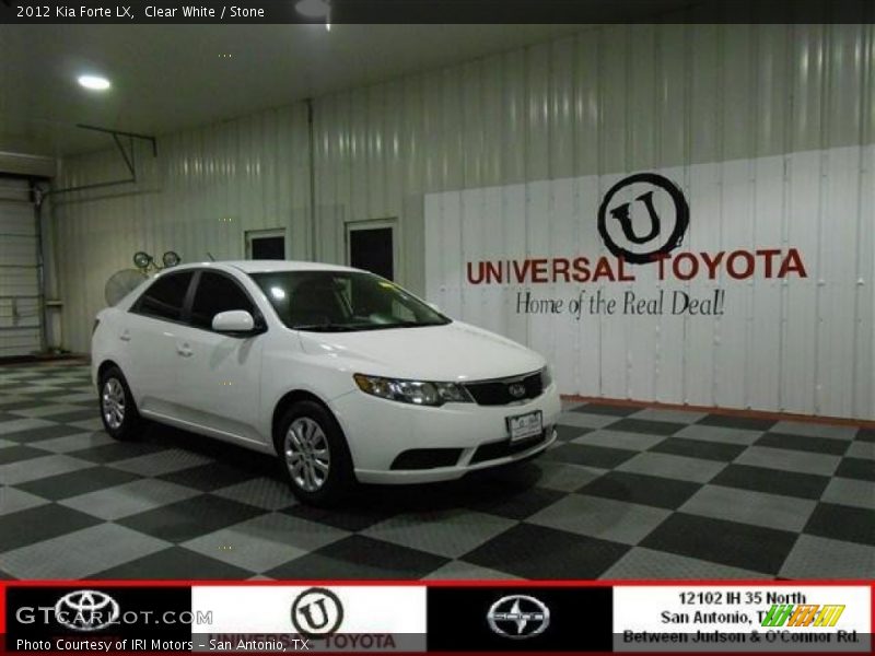 Clear White / Stone 2012 Kia Forte LX