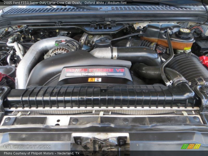 Oxford White / Medium Flint 2005 Ford F350 Super Duty Lariat Crew Cab Dually