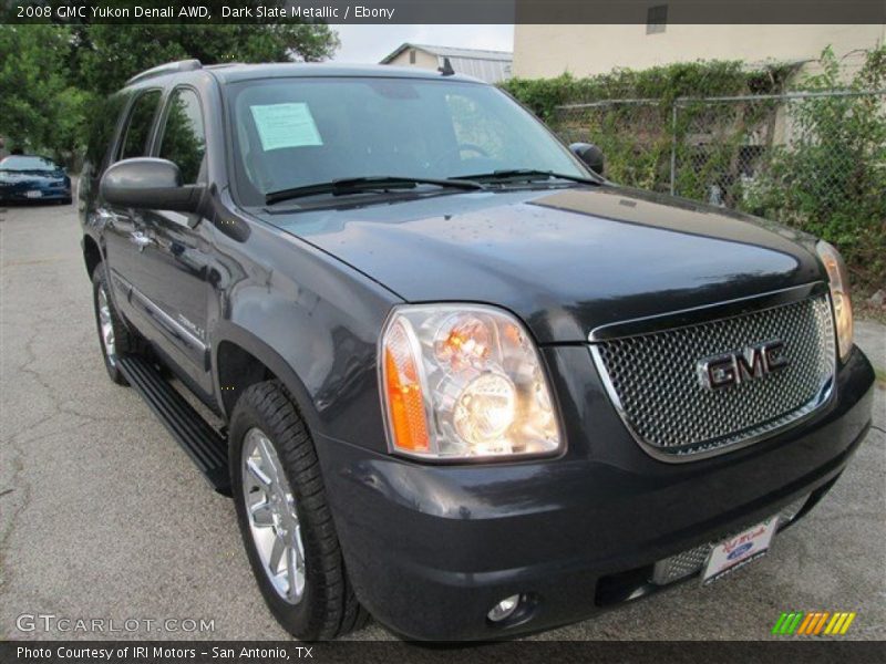 Dark Slate Metallic / Ebony 2008 GMC Yukon Denali AWD
