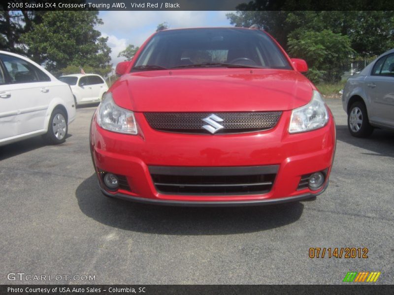 Vivid Red / Black 2008 Suzuki SX4 Crossover Touring AWD