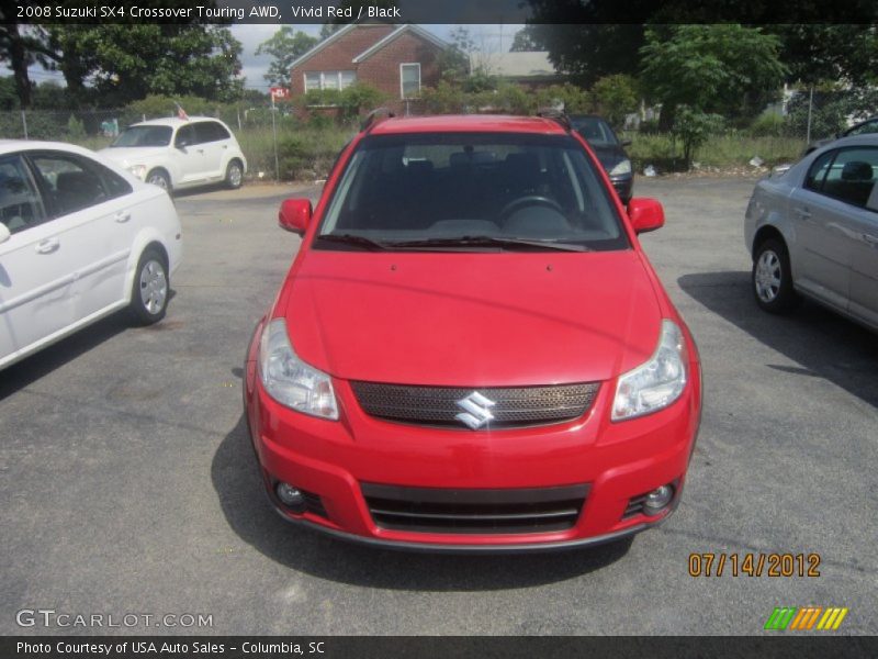 Vivid Red / Black 2008 Suzuki SX4 Crossover Touring AWD