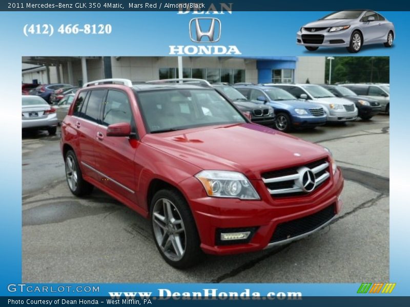 Mars Red / Almond/Black 2011 Mercedes-Benz GLK 350 4Matic