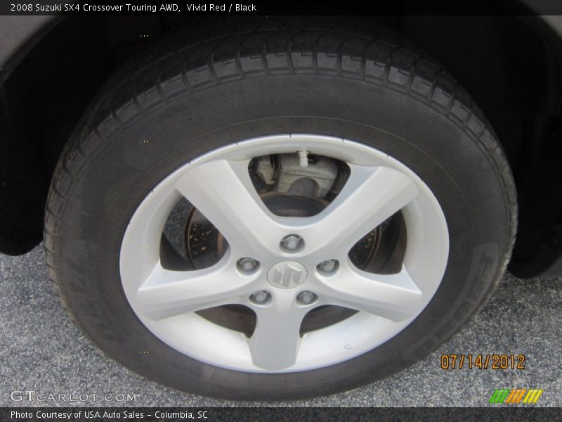 Vivid Red / Black 2008 Suzuki SX4 Crossover Touring AWD