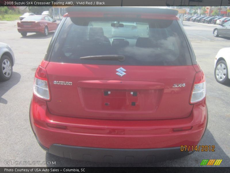 Vivid Red / Black 2008 Suzuki SX4 Crossover Touring AWD
