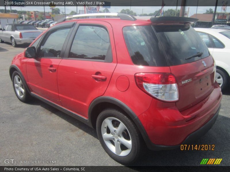 Vivid Red / Black 2008 Suzuki SX4 Crossover Touring AWD