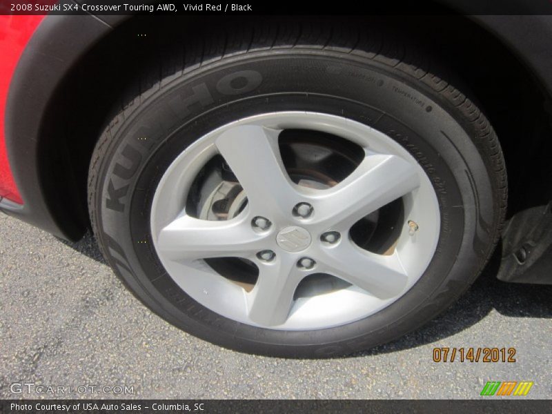 Vivid Red / Black 2008 Suzuki SX4 Crossover Touring AWD