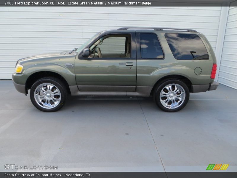 Estate Green Metallic / Medium Parchment Beige 2003 Ford Explorer Sport XLT 4x4