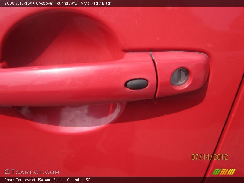 Vivid Red / Black 2008 Suzuki SX4 Crossover Touring AWD