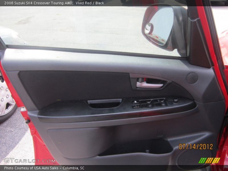 Vivid Red / Black 2008 Suzuki SX4 Crossover Touring AWD