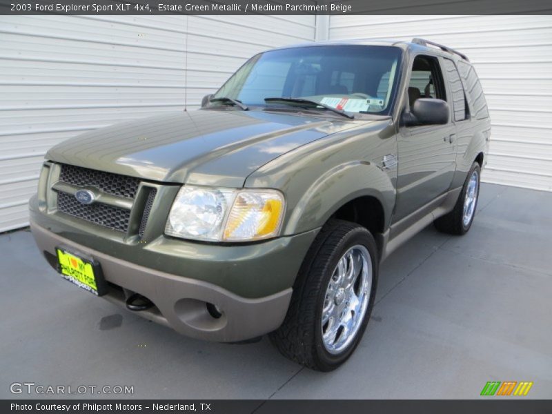 Estate Green Metallic / Medium Parchment Beige 2003 Ford Explorer Sport XLT 4x4