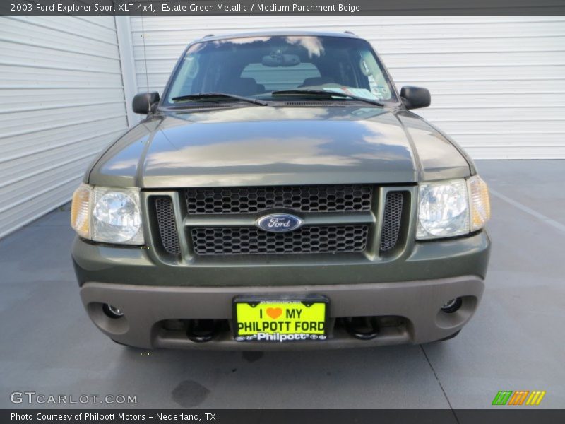 Estate Green Metallic / Medium Parchment Beige 2003 Ford Explorer Sport XLT 4x4