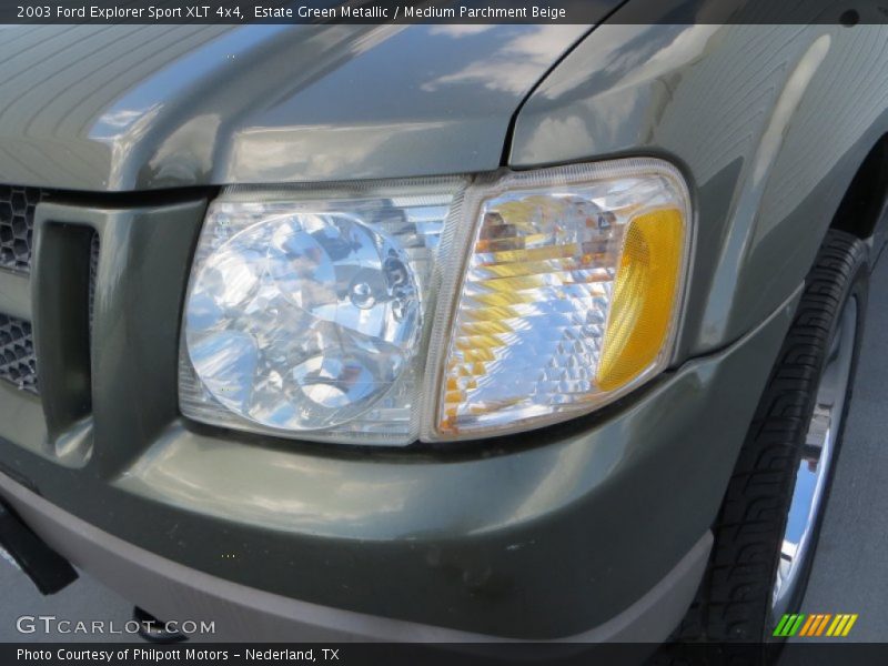 Estate Green Metallic / Medium Parchment Beige 2003 Ford Explorer Sport XLT 4x4