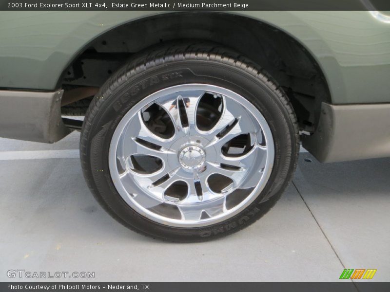 Estate Green Metallic / Medium Parchment Beige 2003 Ford Explorer Sport XLT 4x4