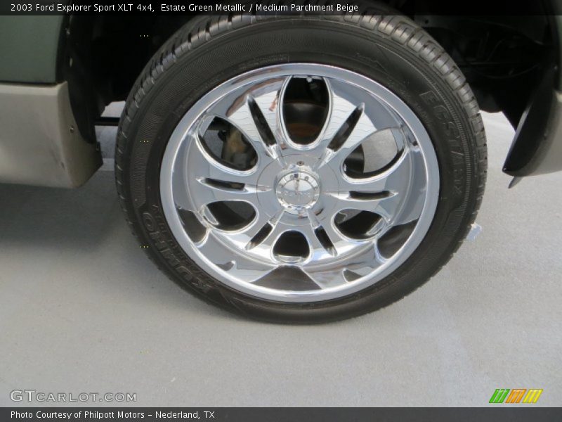 Estate Green Metallic / Medium Parchment Beige 2003 Ford Explorer Sport XLT 4x4
