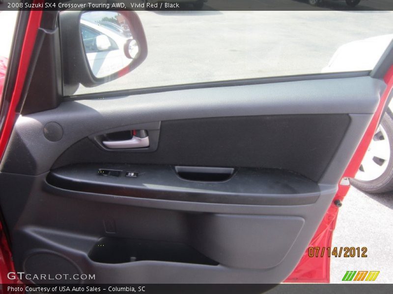 Vivid Red / Black 2008 Suzuki SX4 Crossover Touring AWD