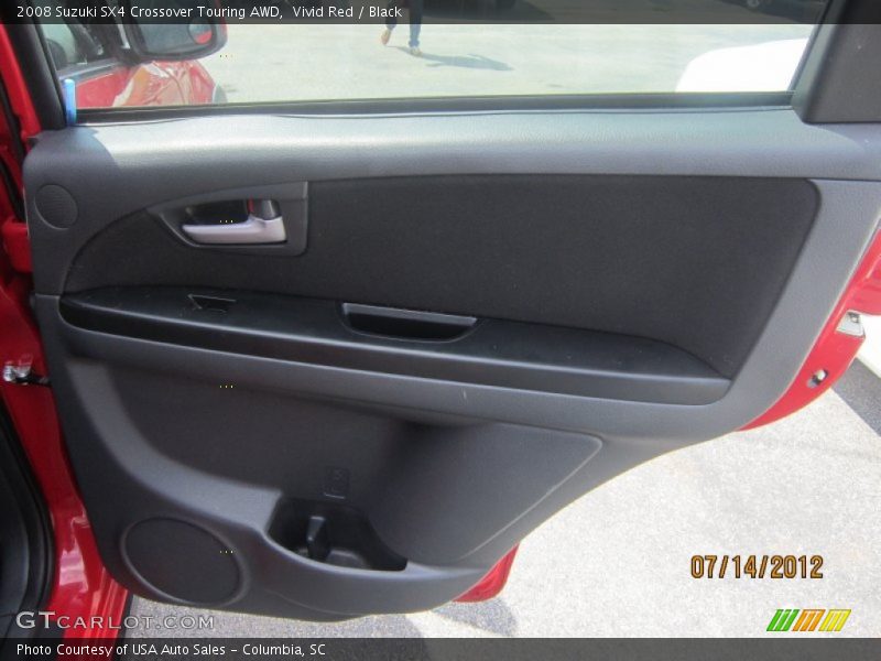 Vivid Red / Black 2008 Suzuki SX4 Crossover Touring AWD
