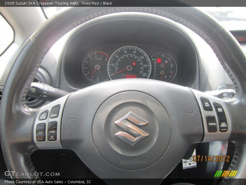 Vivid Red / Black 2008 Suzuki SX4 Crossover Touring AWD
