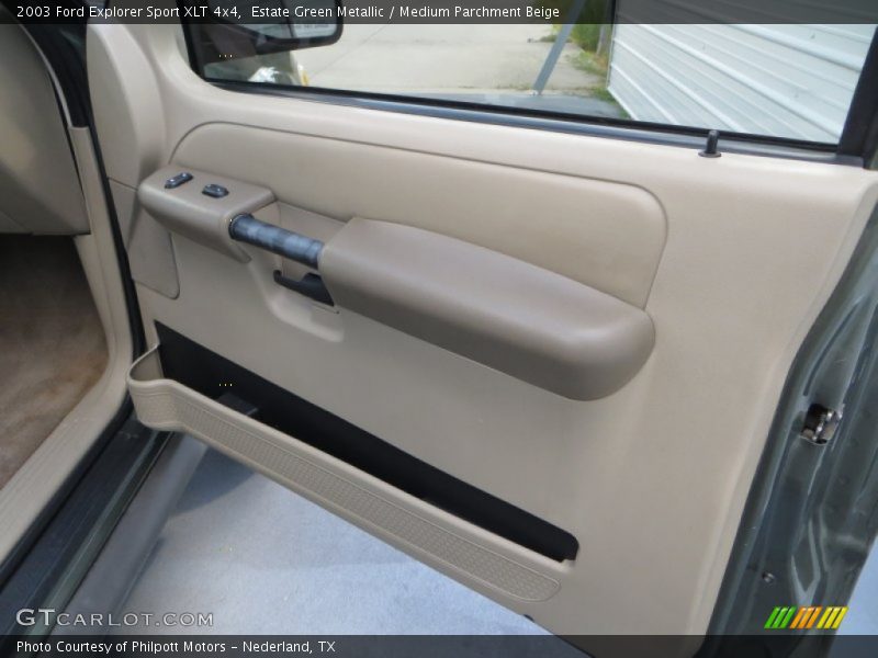 Estate Green Metallic / Medium Parchment Beige 2003 Ford Explorer Sport XLT 4x4