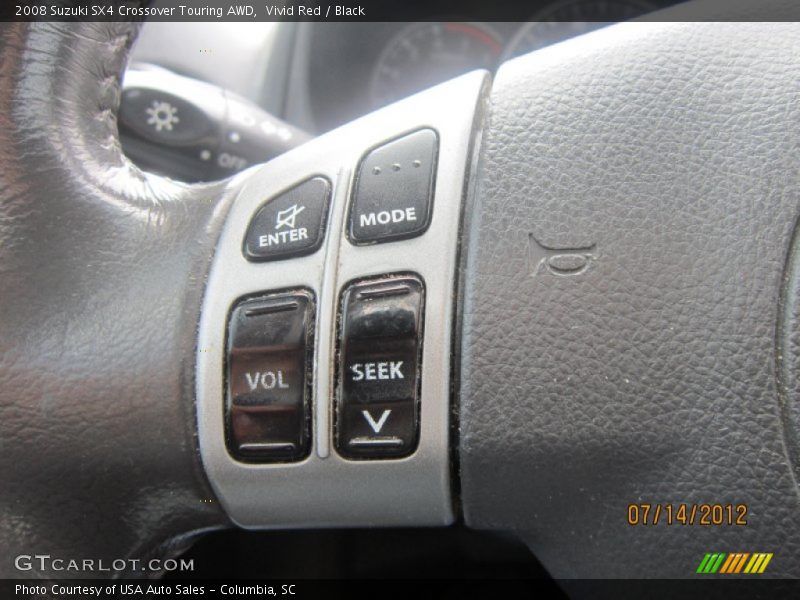 Vivid Red / Black 2008 Suzuki SX4 Crossover Touring AWD